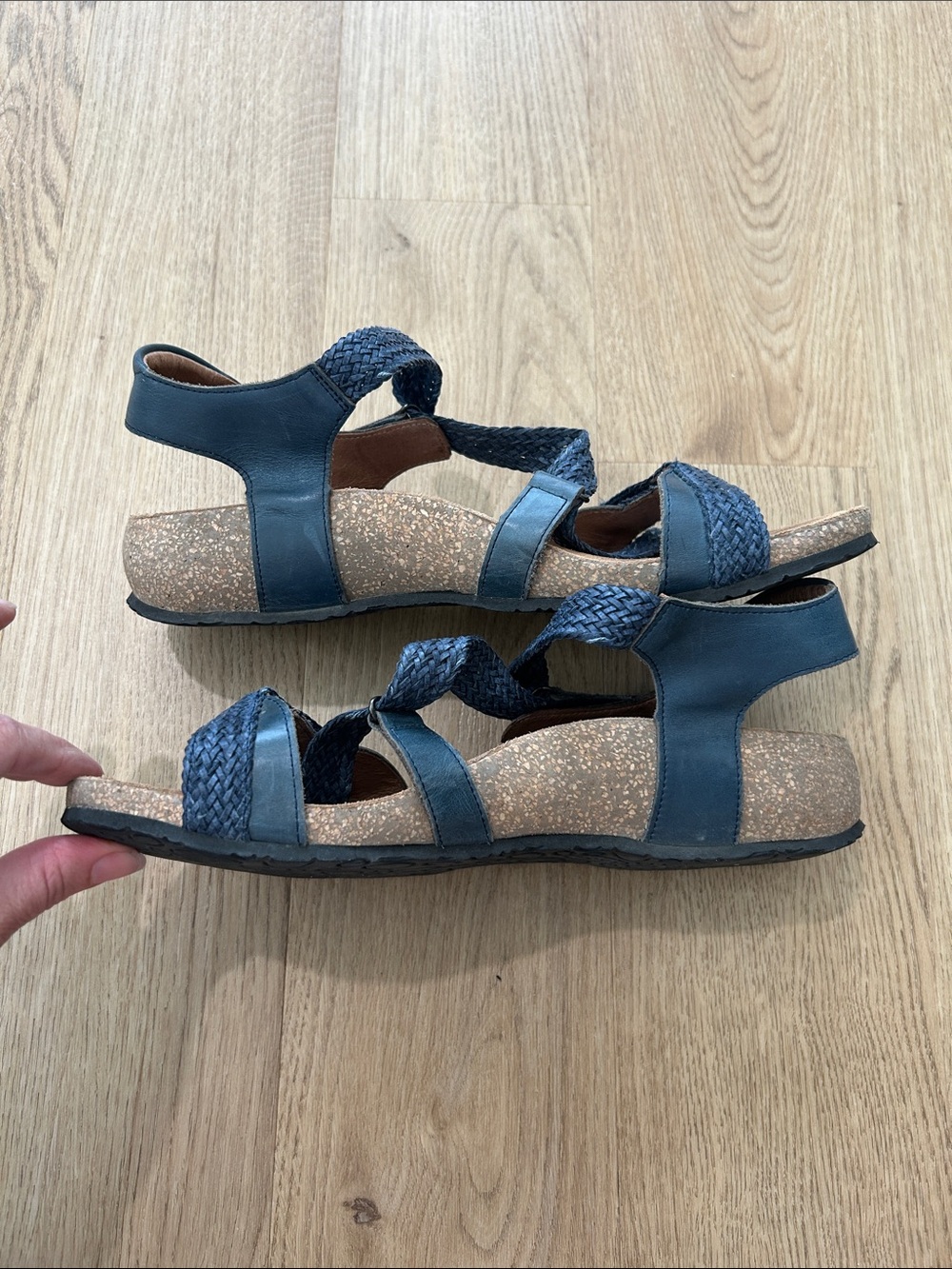 Taos Trulie Braided Navy Blue Sandals Size US 11 11.5 EU 42 - Picture 3 of 7
